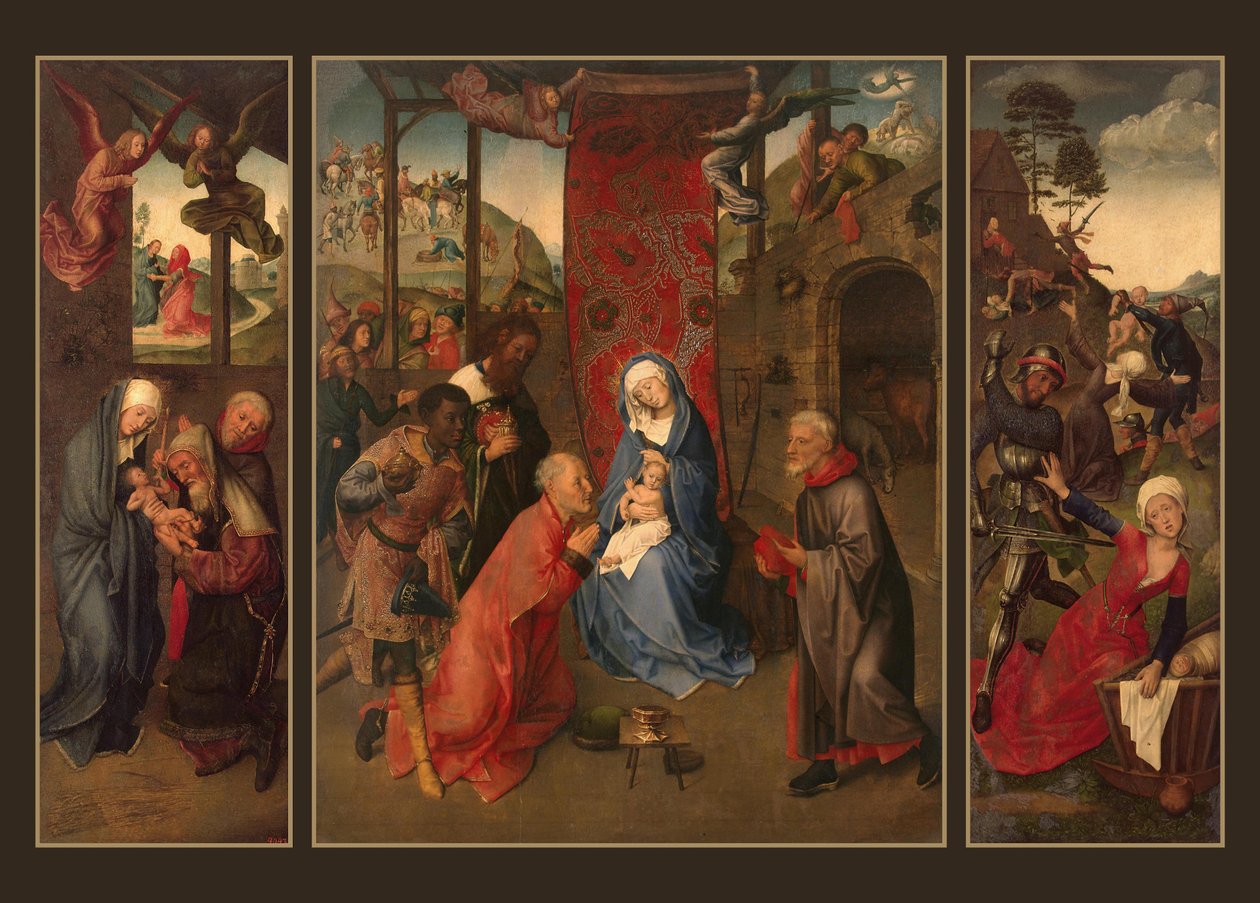Tilbedelsen af magi (Triptykon) af Hugo van der Goes