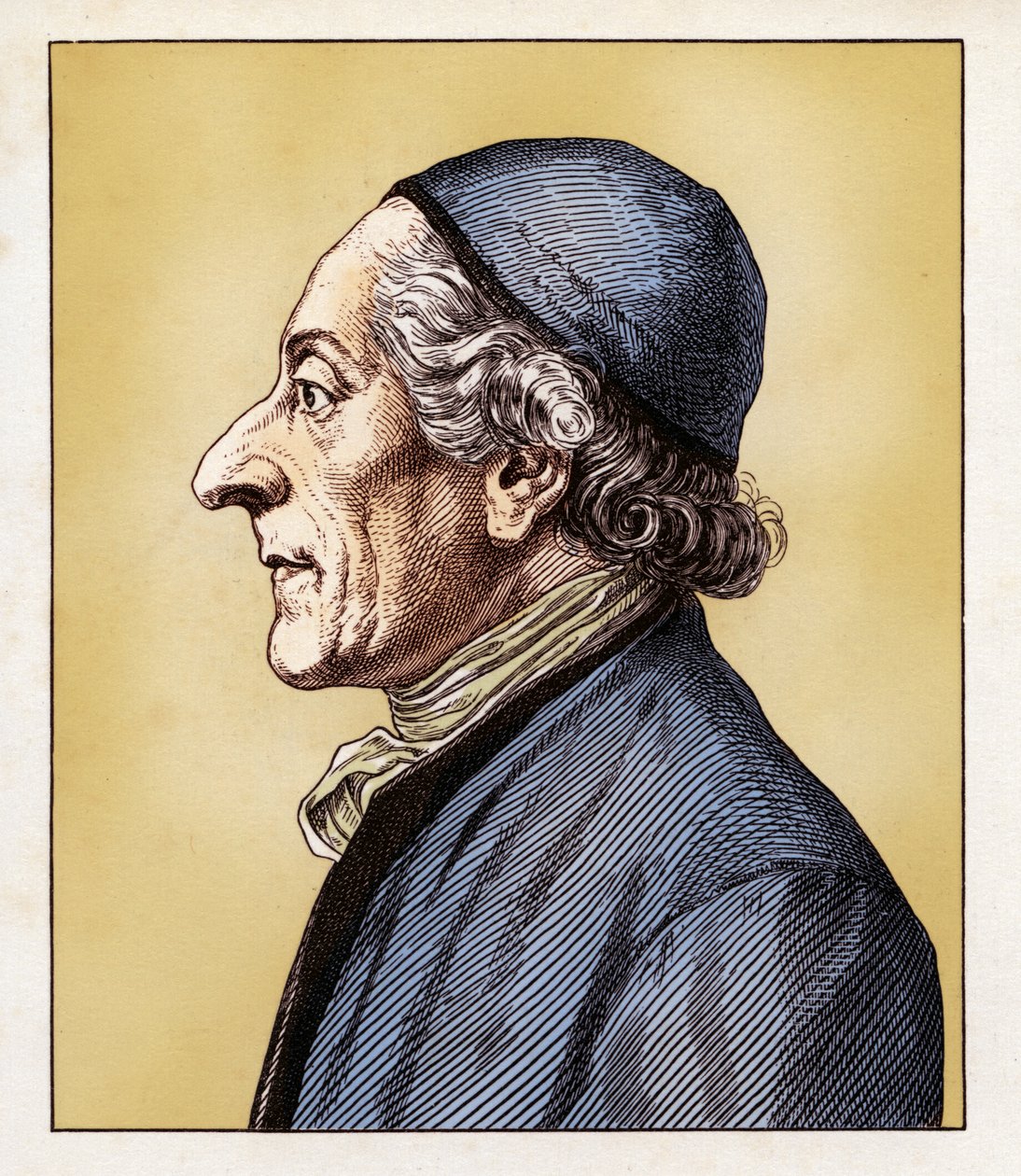 Johann Caspar LAVATER (11. november 1741 - 2. januar 1801) 1854 (gravering) af Hugo Bürkner