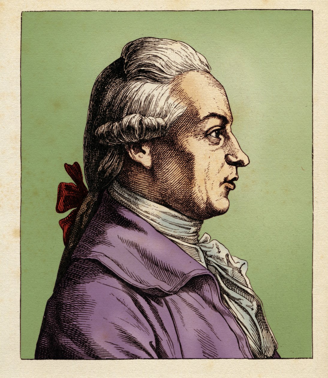 Johann Wilhelm von ARCHENHOLZ (3. september 1741 - 28. februar 1812) 1854 (gravering) af Hugo Bürkner