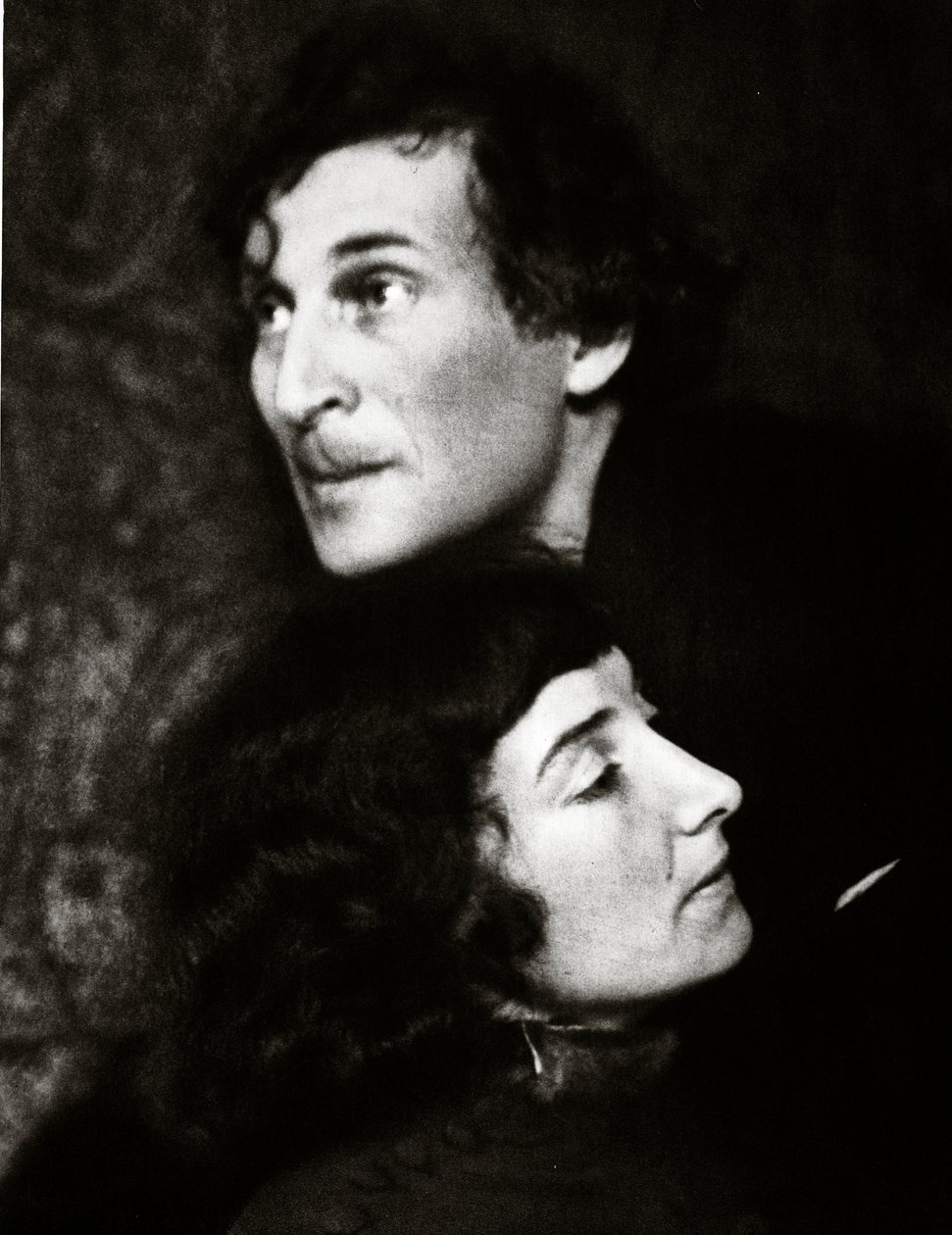Marc og Bella Chagall (sepiafoto) af Hugo Erfurth