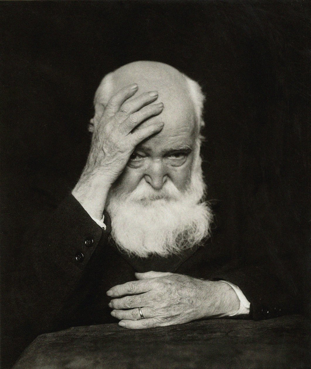 Portræt af kunstneren Hans Thoma 1839-1924, 1920. af Hugo Erfurth