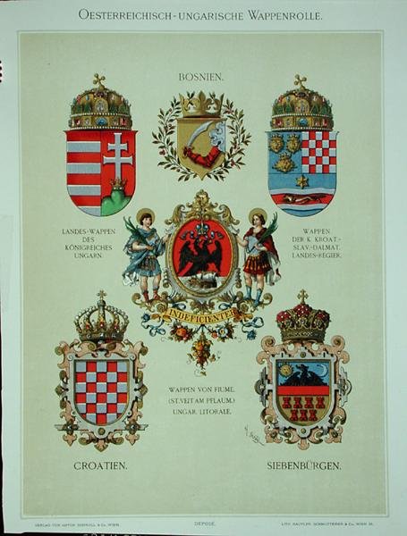Våbenskjolde fra det østrig-ungarske imperium, fra 
