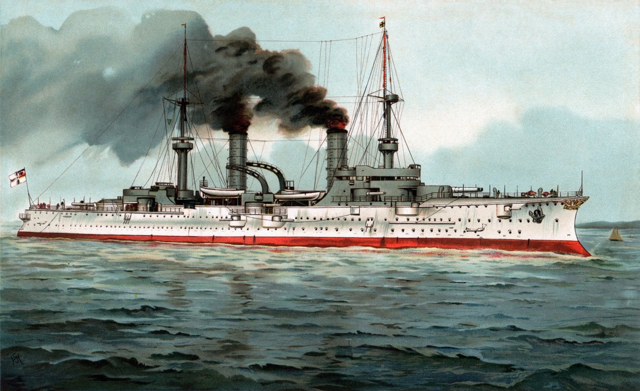 S.M. Stor krydser Fürst Bismarck af Hugo Graf
