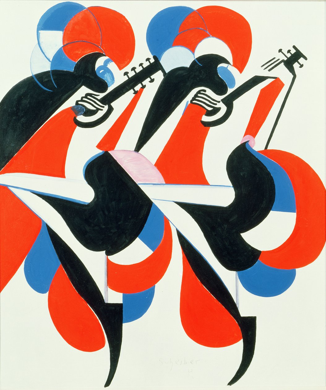 Dansende musikere af Hugo Scheiber