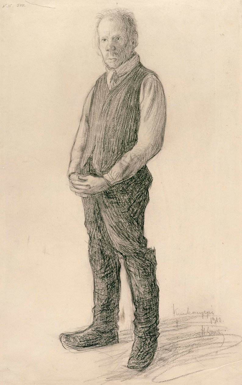 En landmand, der står op af Hugo Simberg