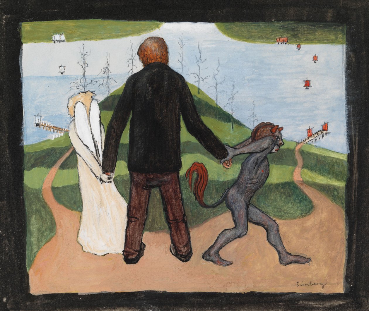 Ved vejkrydset af Hugo Simberg