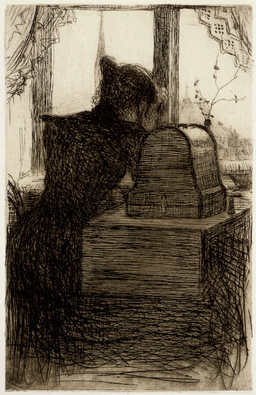 Ved symaskinen af Hugo Simberg