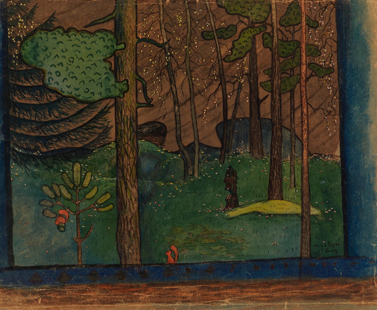 Efterår i skoven af Hugo Simberg