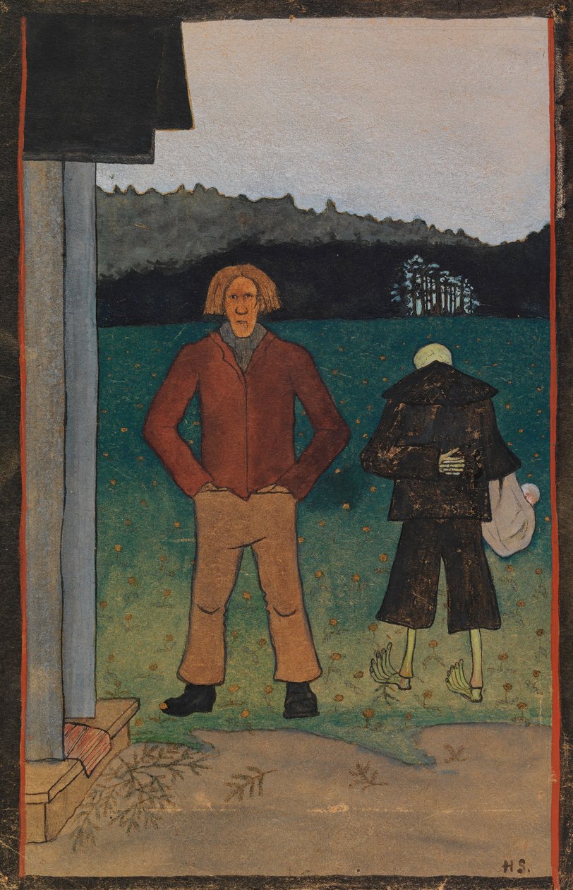 Der Tod und der Bauer af Hugo Simberg