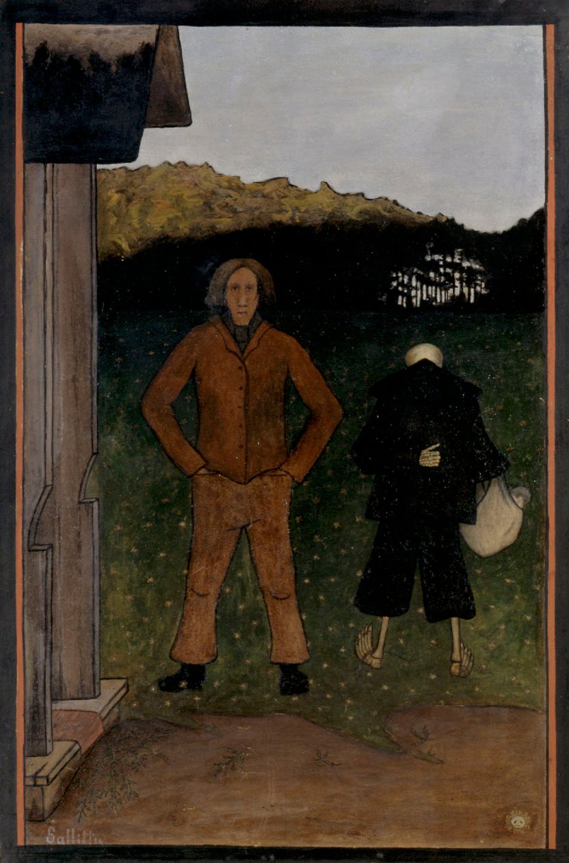 Døden og bonden, 1896. af Hugo Simberg