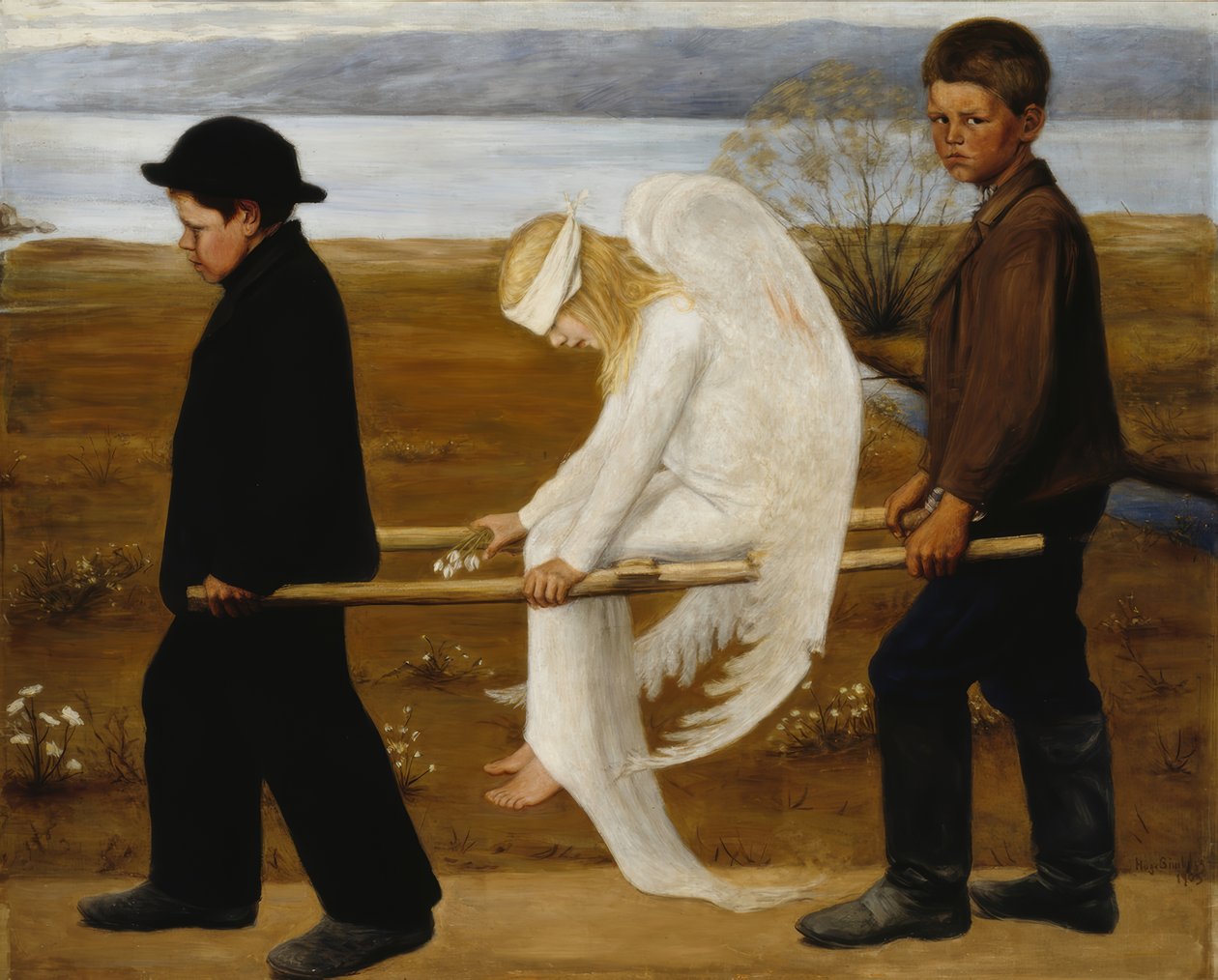Den sårede engel af Hugo Simberg