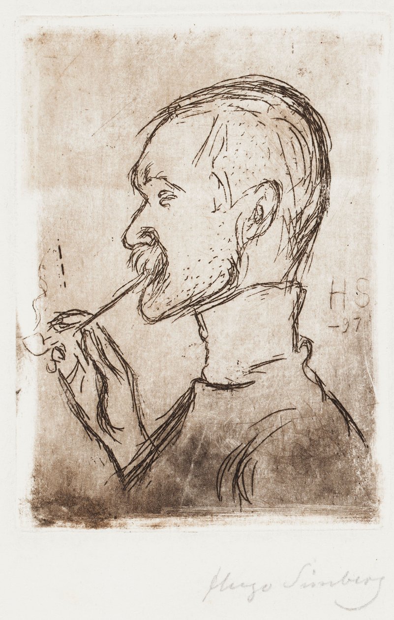Gallen-Kallela med sin pibe af Hugo Simberg