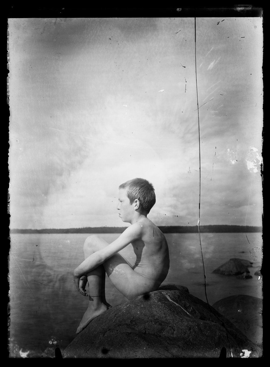 Guido Simberg som model for maleriet Fish Boy ("Seaman") af Hugo Simberg