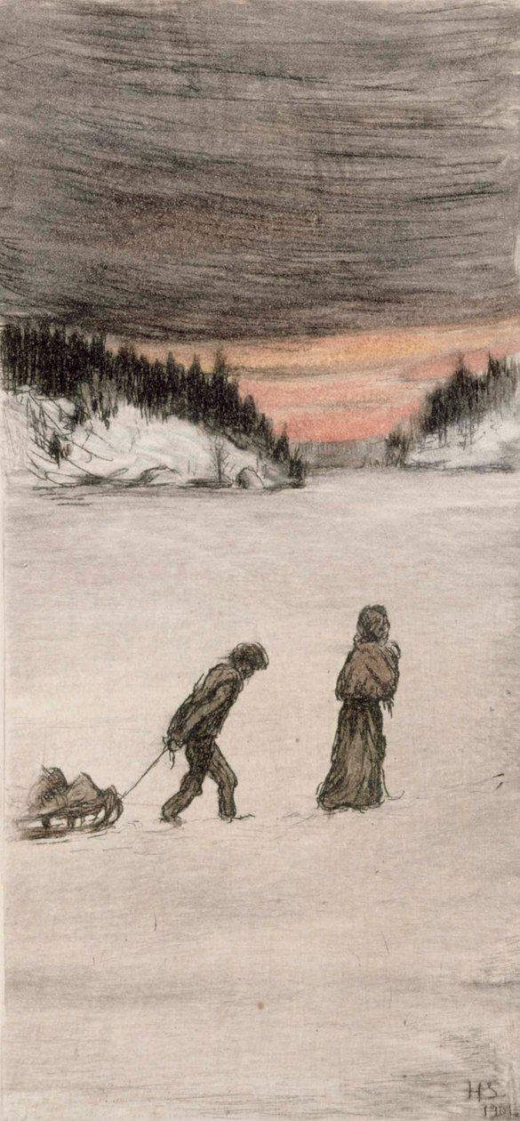 På vej hjem af Hugo Simberg