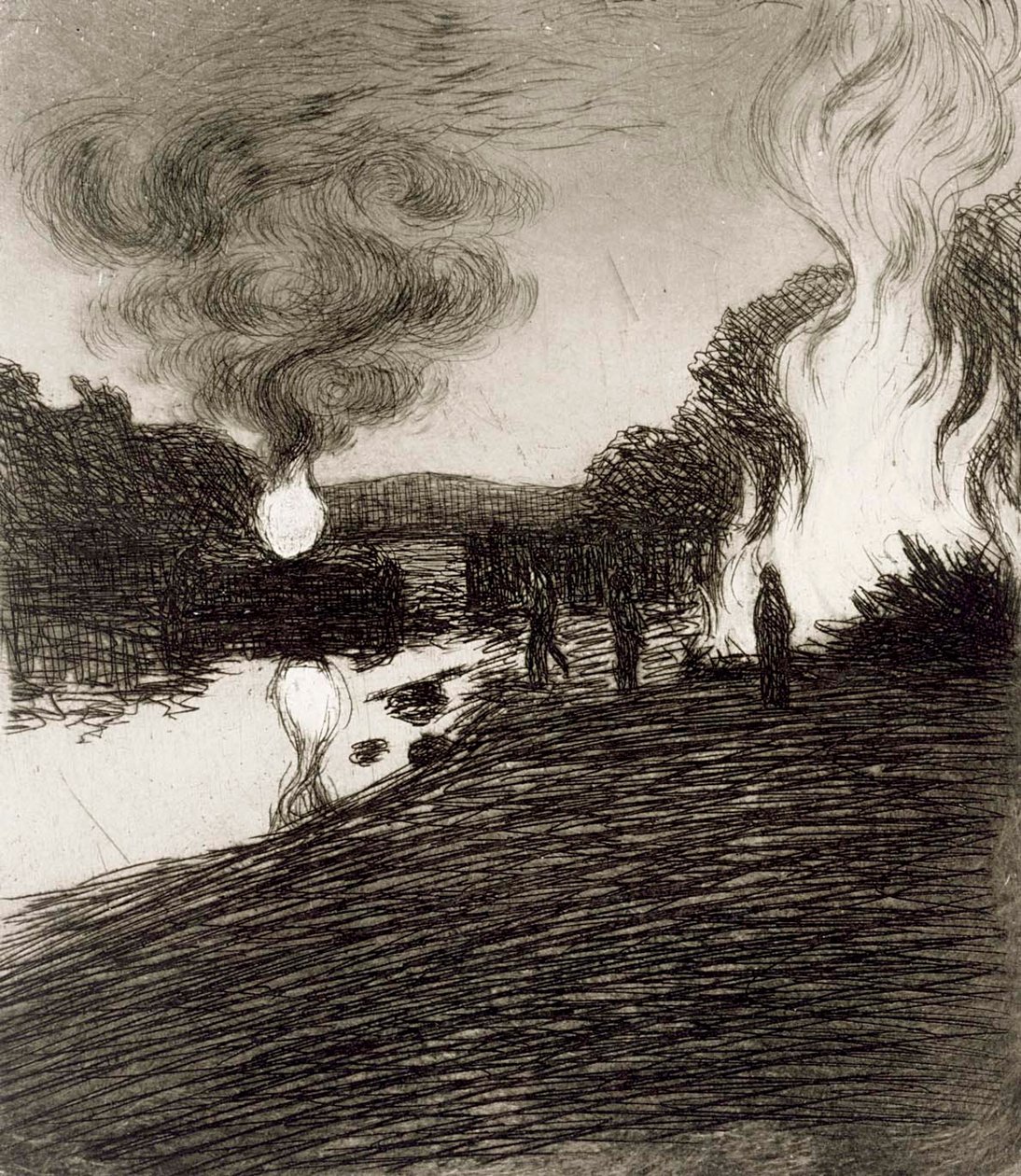 Sankt Hans-bål af Hugo Simberg