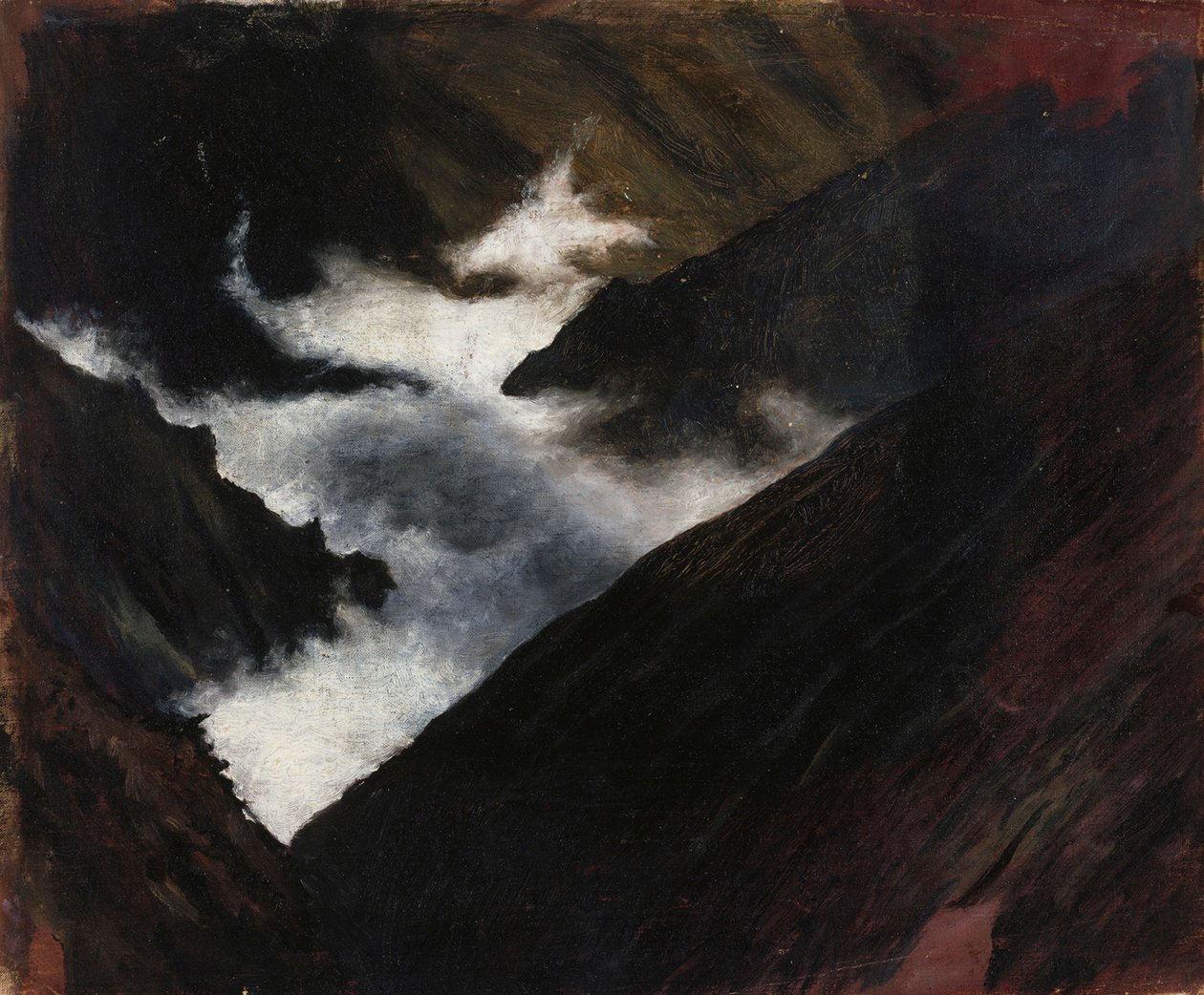 Bjergbæk i Kaukasus af Hugo Simberg