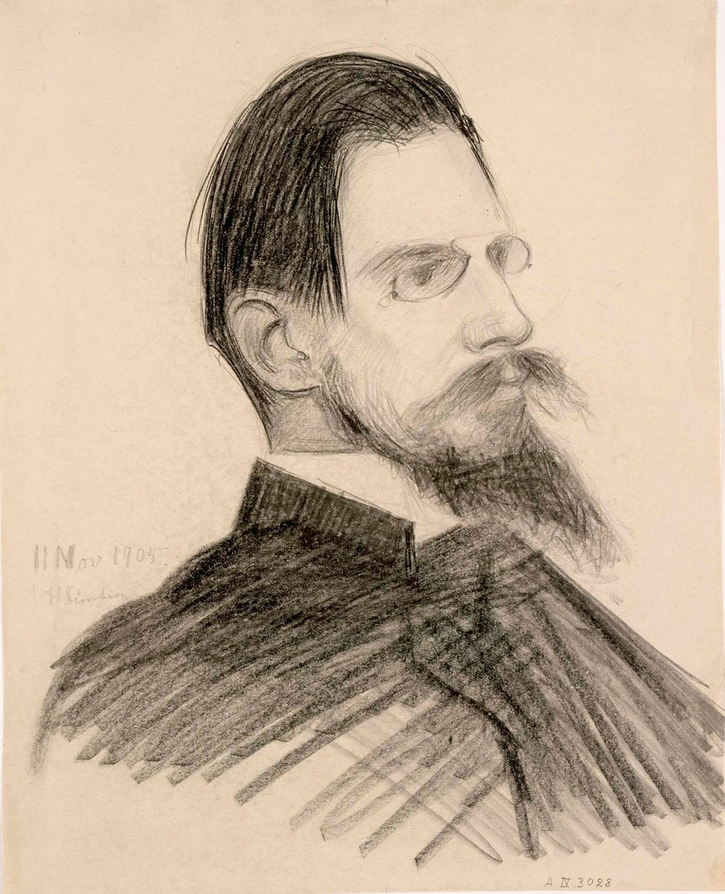 Portræt af Otto Donner af Hugo Simberg