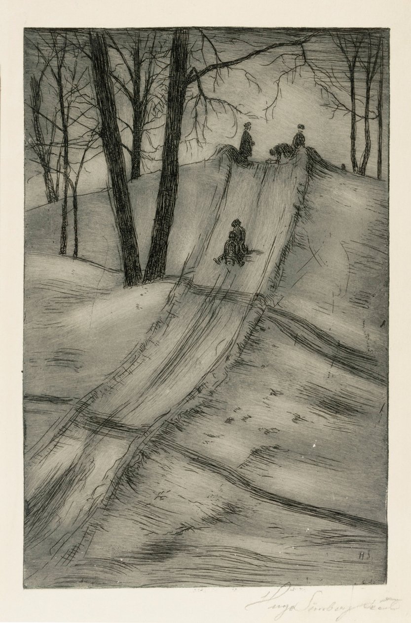 Kælkebakke af Hugo Simberg