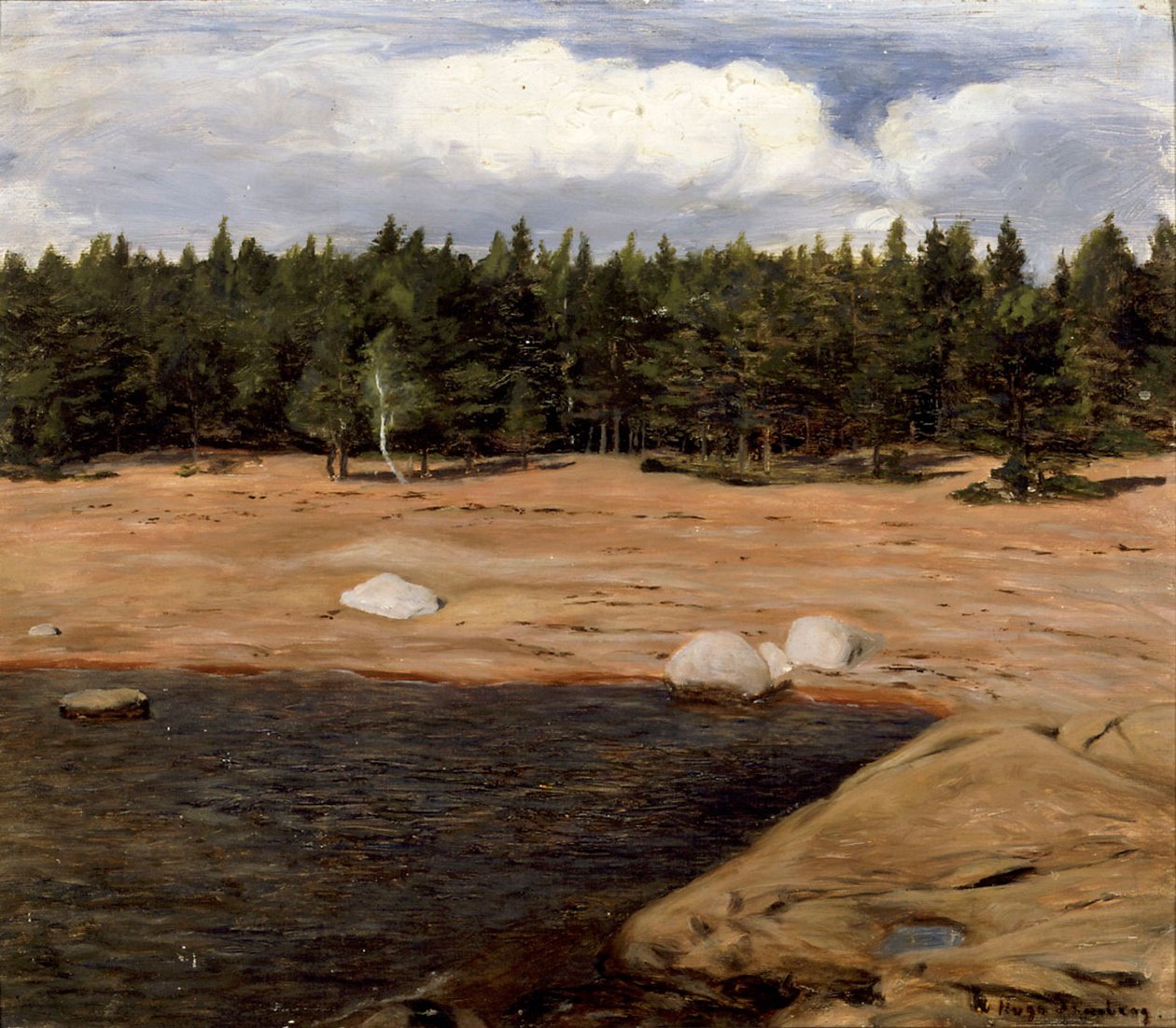 Stranden, Niemenlautta af Hugo Simberg