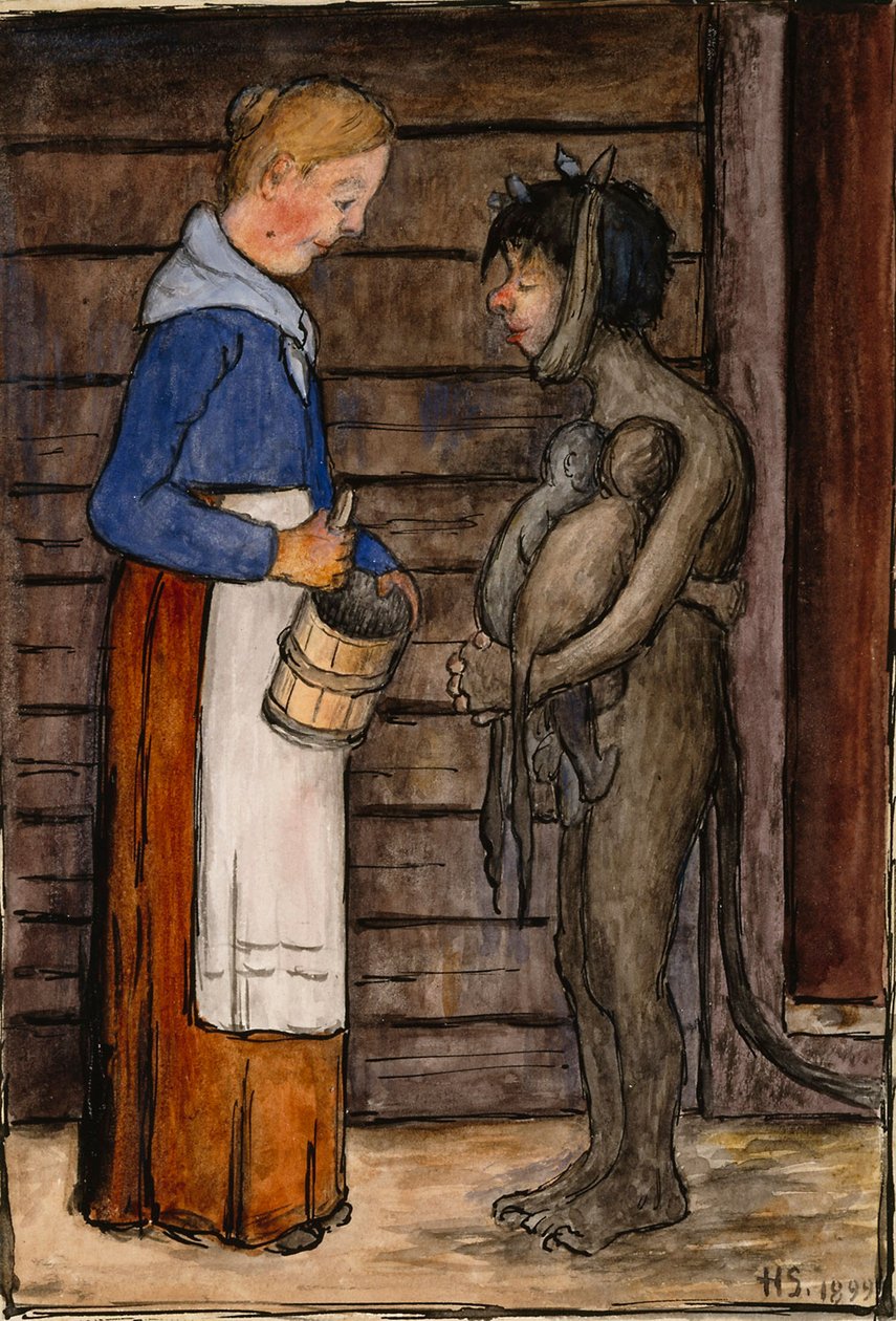 Bondens kone og Stakkels Djævel af Hugo Simberg