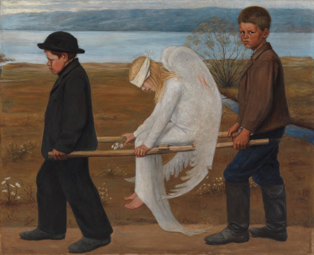 Den sårede engel af Hugo Simberg