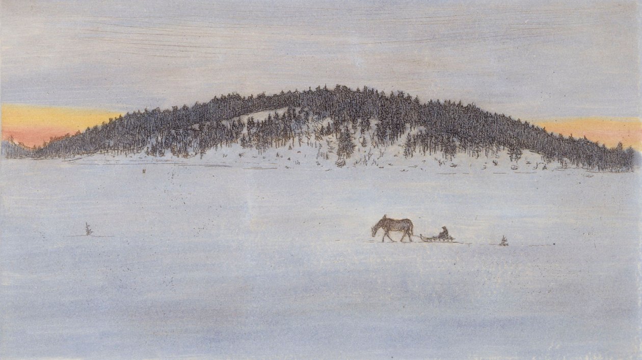 Vintervej I af Hugo Simberg