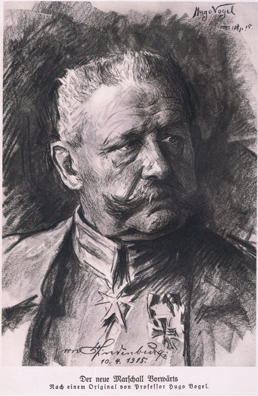 Hindenburg, fra Hindenburg udgivet af Daterlandijrcher Derlag & H Weller Berlin, 1928 af Hugo Vogel