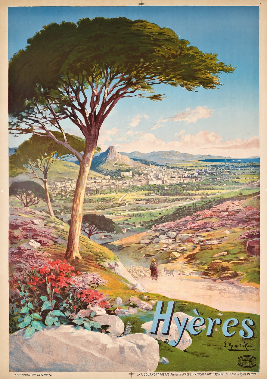 Plakat reklame Hyeres, Frankrig, 1900 af Hugo d Alesi