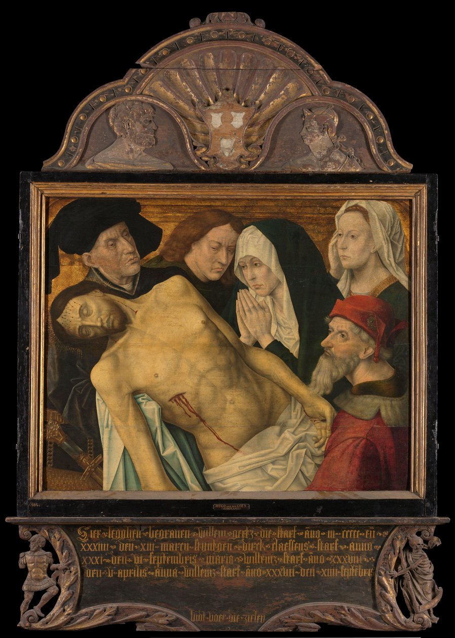 Centralpanel i en mindetriptykon, tidligere kaldet Gertz-mindetriptykonen, med klagesangen af Hugo van der Goes (copy after)