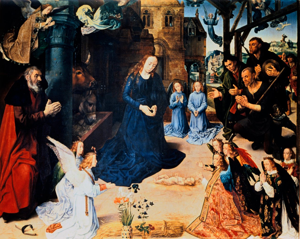 Tilbedelse af hyrden, 1476-1479. af Hugo van der Goes