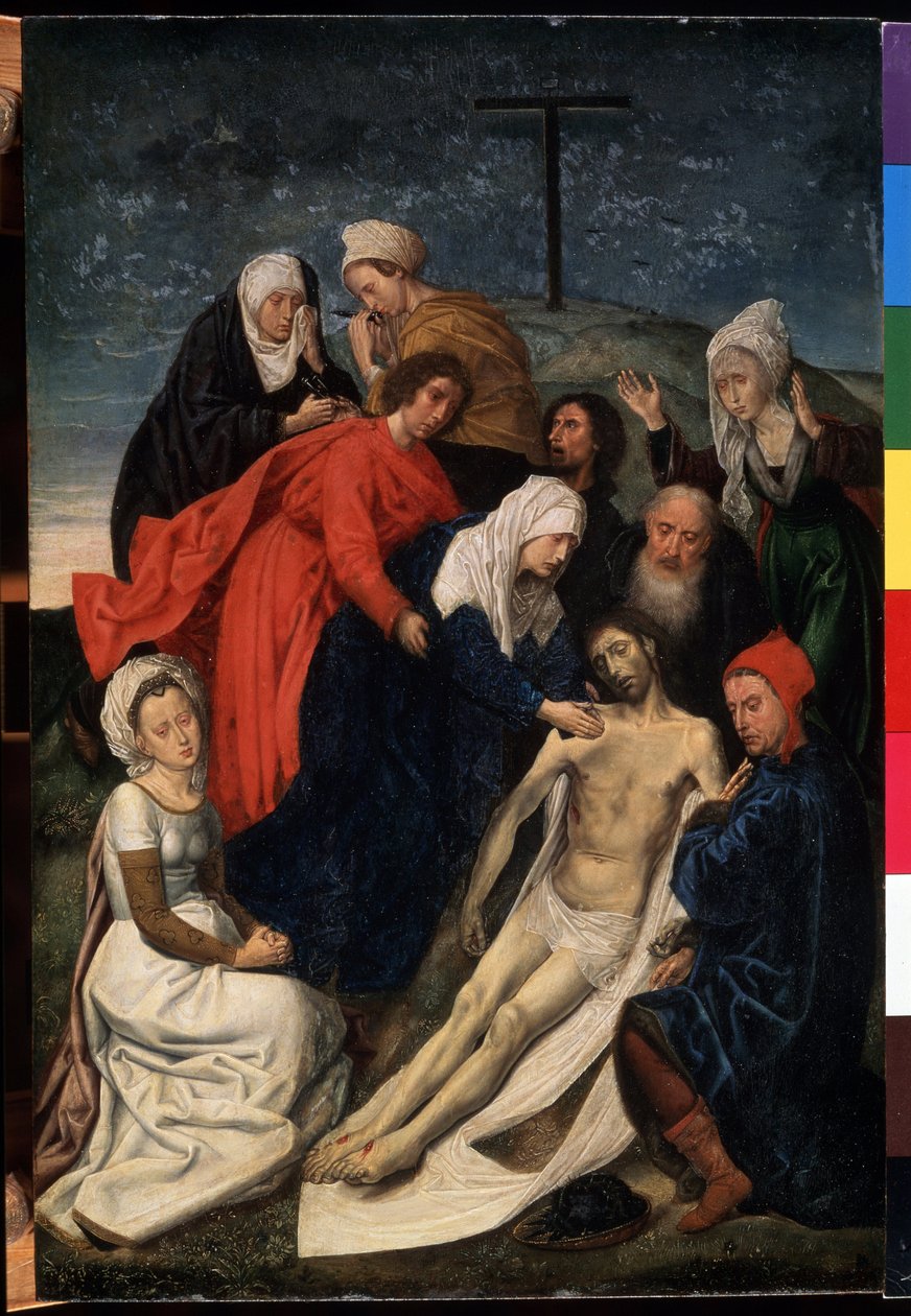 ""Klag over Kristi død"" Maleri af Hugo van der Goes (1435-1482) Mål. 36x30 cm Eremitagemuseet, Sankt Petersborg af Hugo van der Goes