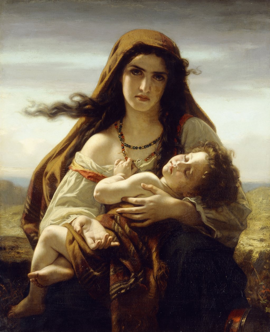 Mor og Barn, 1870 af Hugues Merle