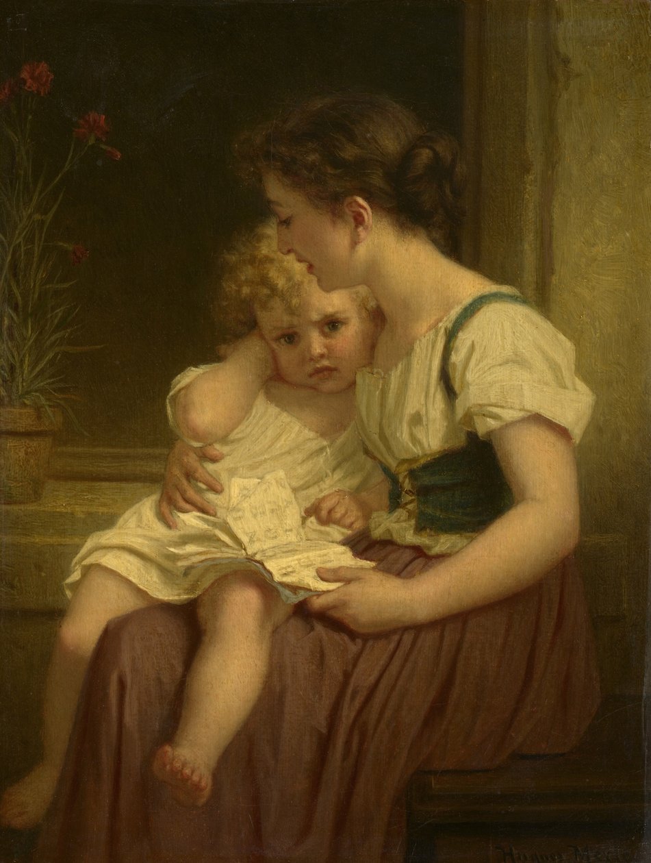 Mor og Barn, c.1864 af Hugues Merle