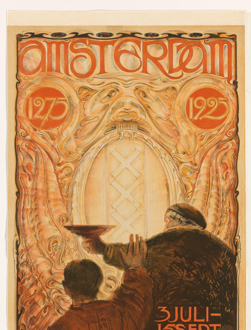 Plakat til udstillingen Amsterdam 1275-1925 Amsterdam 1275 1925 (titel på objekt) af Huib Luns