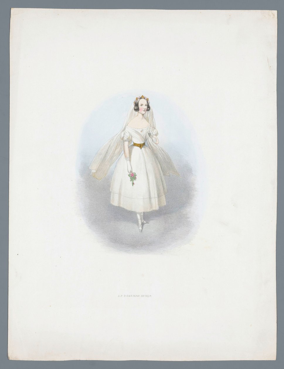 Kvinde i brudekjole af Huib van Hove Bz (attributed to)