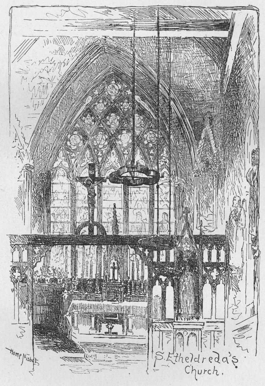St. Etheldredas Kirke, 1890 af Hume Nisbet