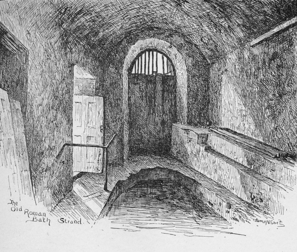 Den gamle romerske badestativ, 1890 af Hume Nisbet