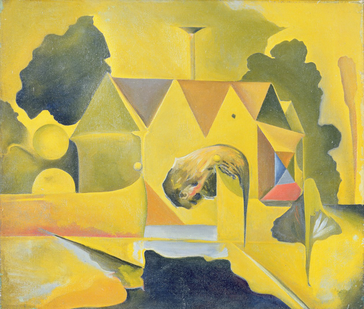 House in the Woods (olie på lærred) af Humphrey Jennings