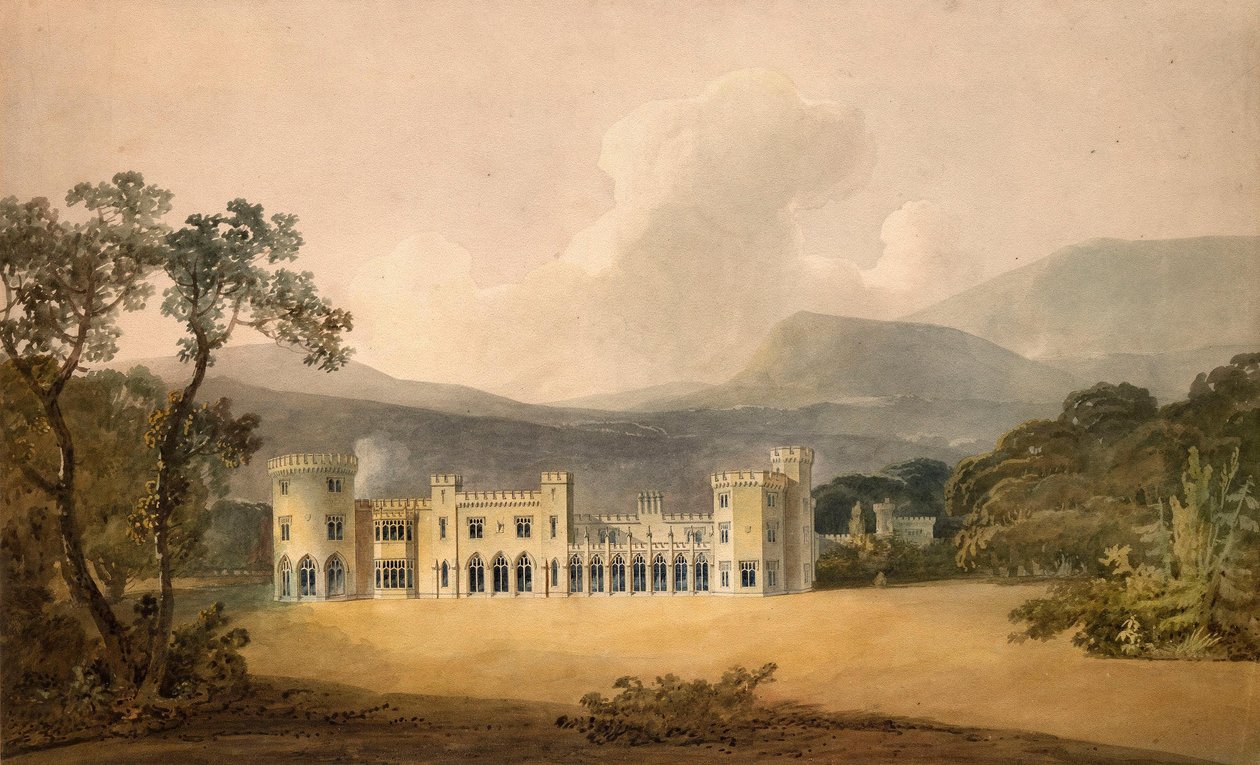 Havefacade på Shanbally Castle, County Tipperary af Humphry Repton