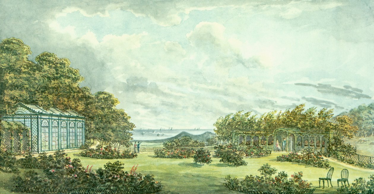 Rød bog for Sheringham Hall, ca. 1812 af Humphry Repton
