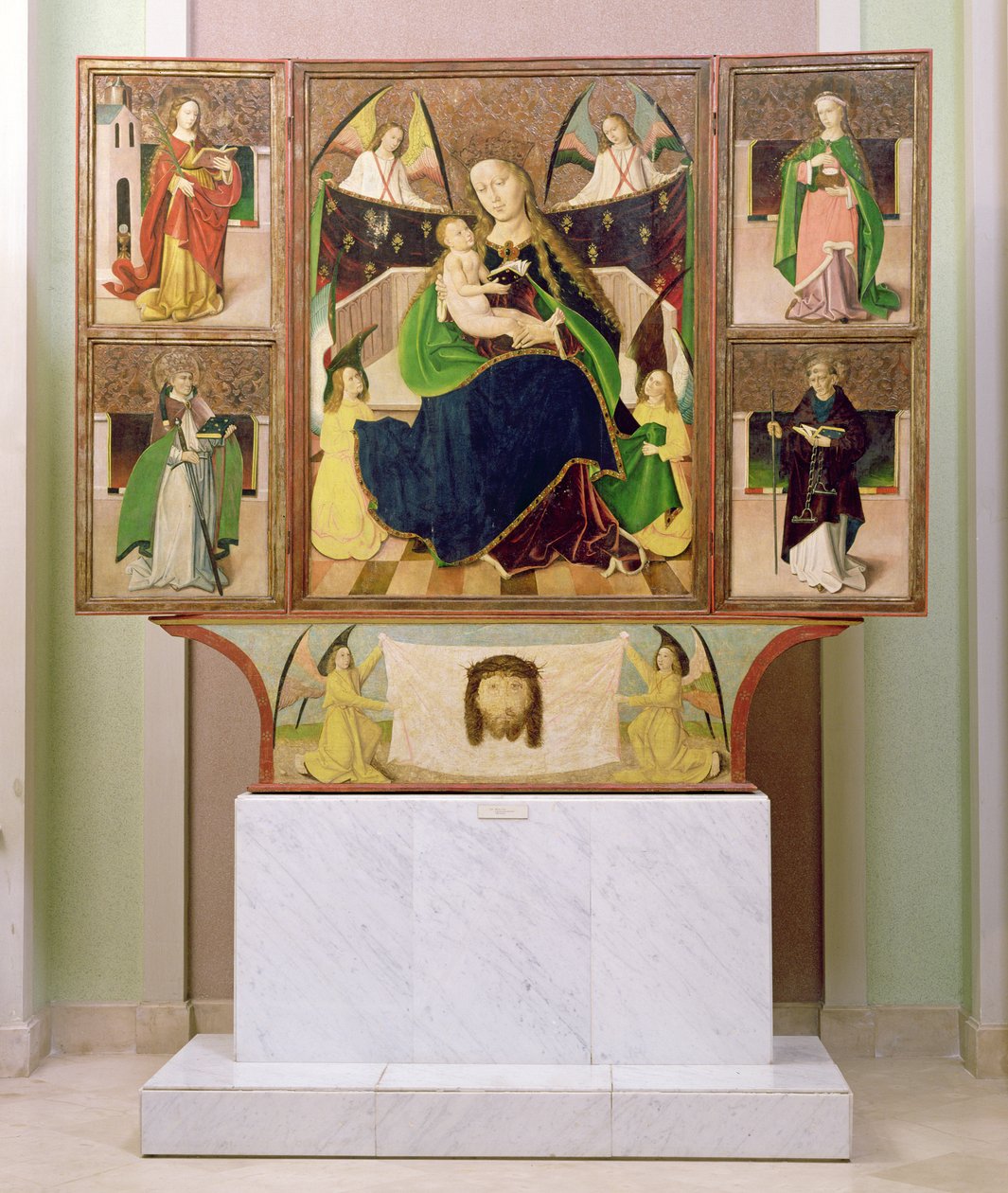 Altertavle af Jomfru Maria fra Liptoszentandras ca. 1480 (tempera på panel) af Hungarian School