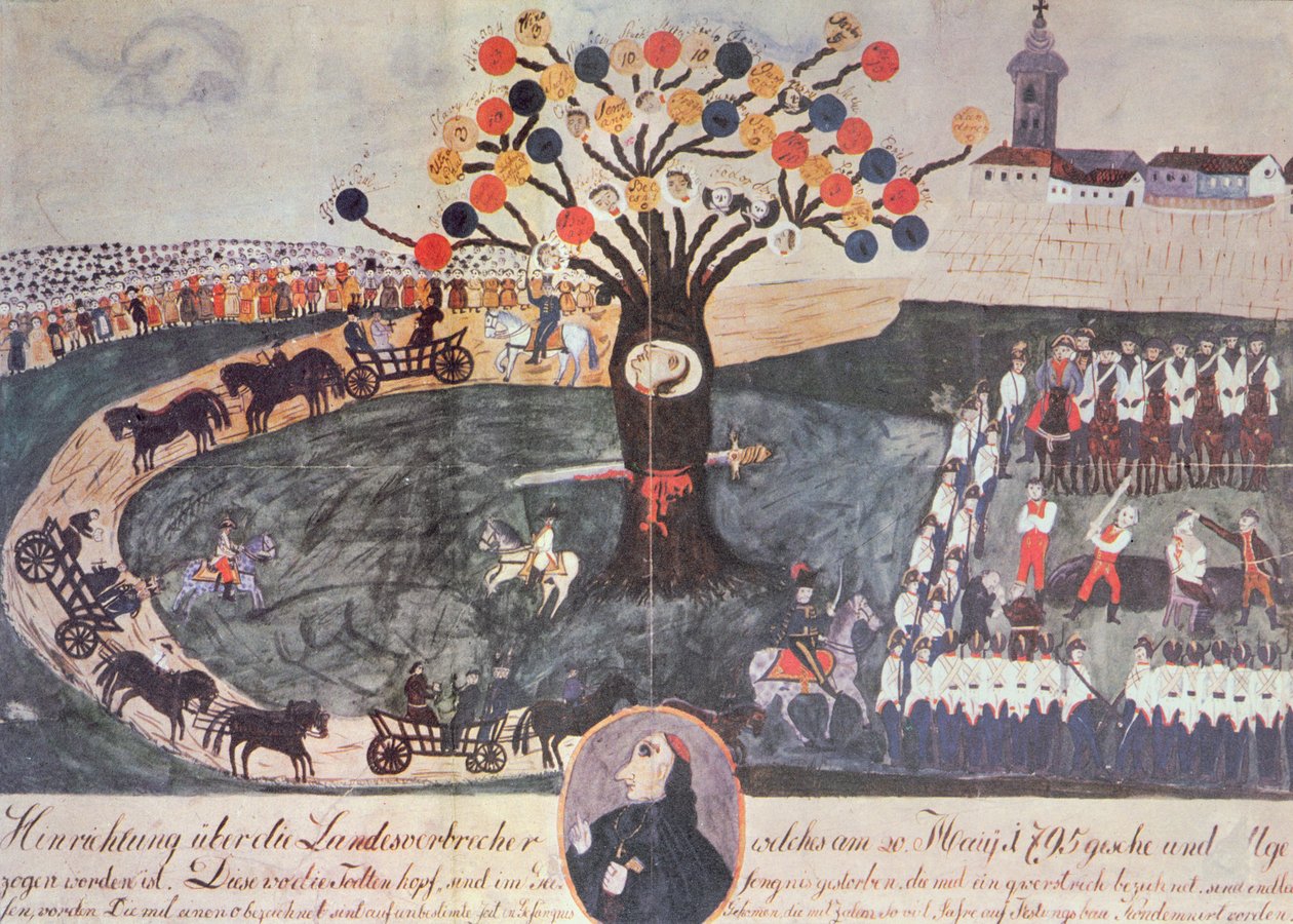 Henrettelse af Ignac Martinovics og hans ledsagere den 20. maj 1795 af Hungarian School