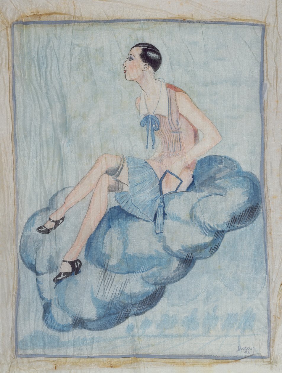 La Garconne, ca. 1925-30 (malet silke) af Hungarian School