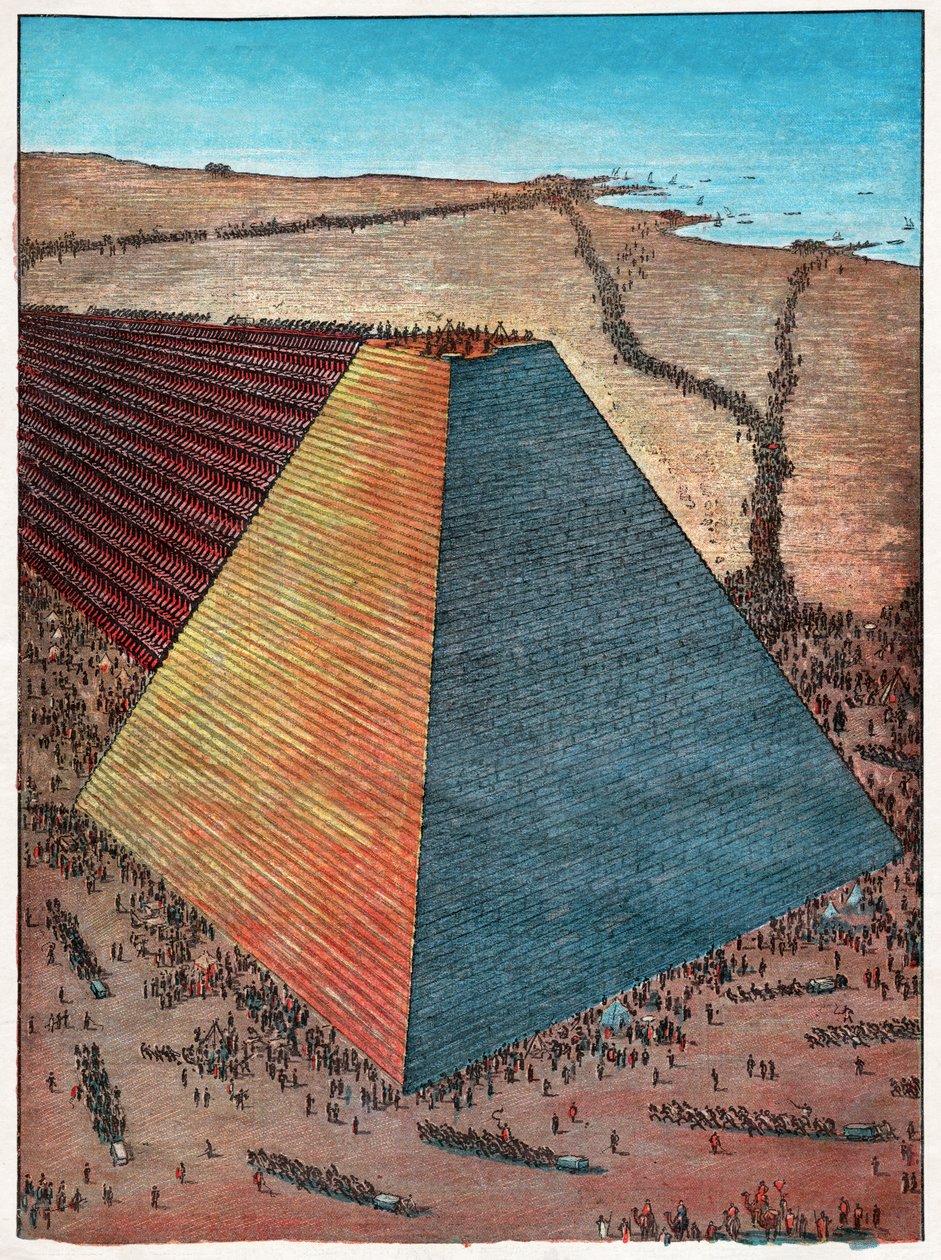 Keops pyramide. 1927 (gravering) af Hungarian School