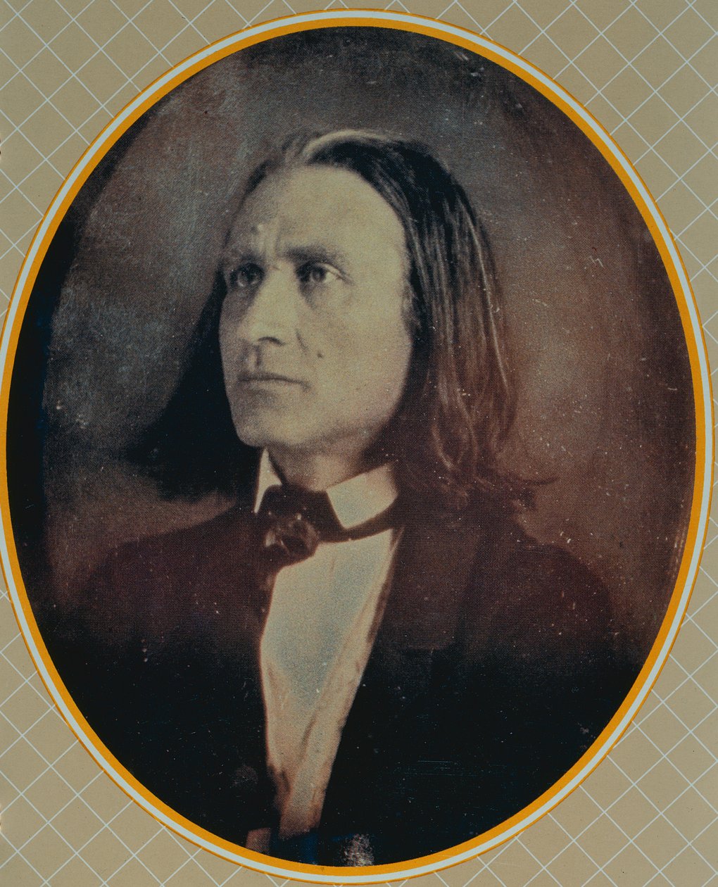 Gengivelse af en daguerrotypi af Franz Liszt (1811-86) taget ca. 1856 af Hungarian School