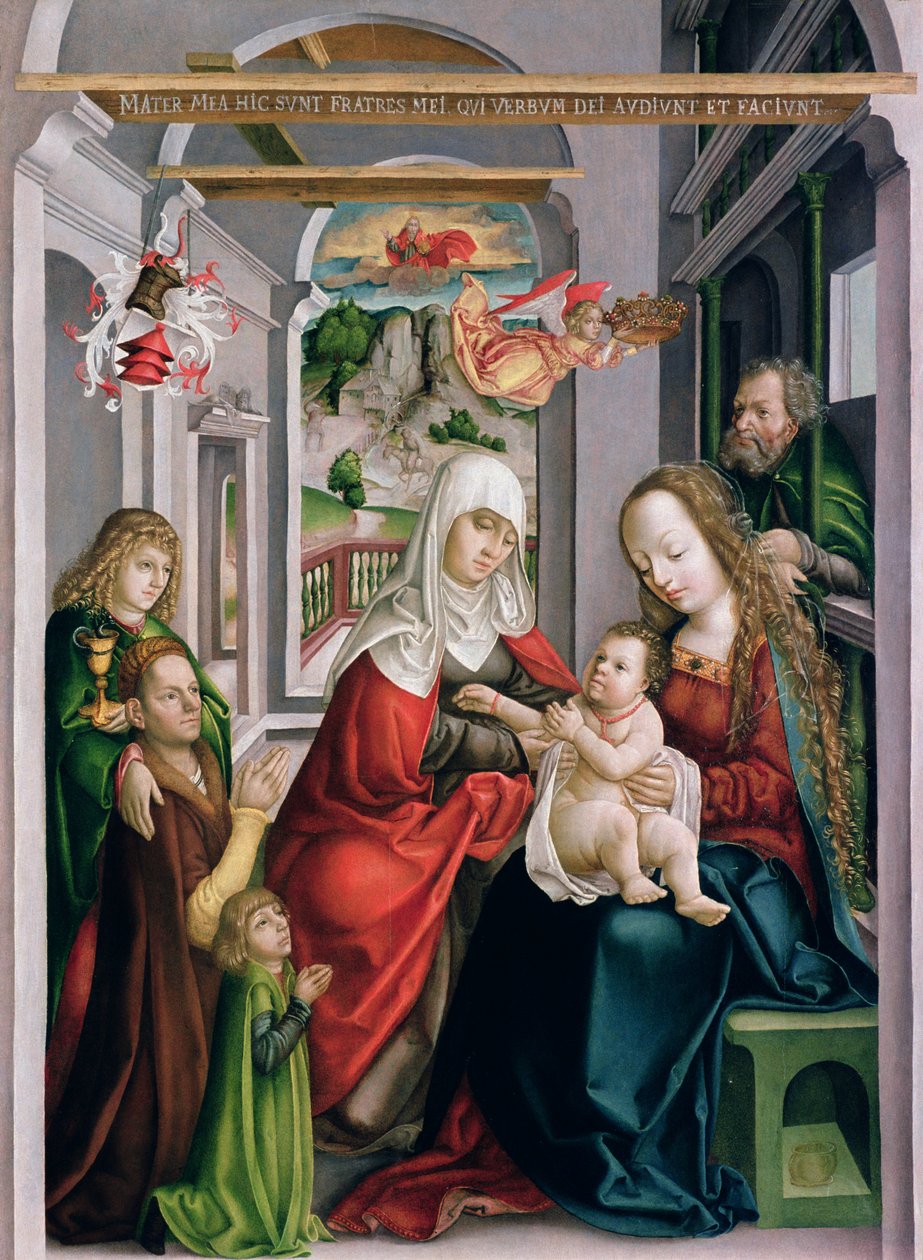 St. Anne med Jomfruen og Barnet, Eperjes, ca. 1520 (tempera på fyrretræ) af Hungarian School