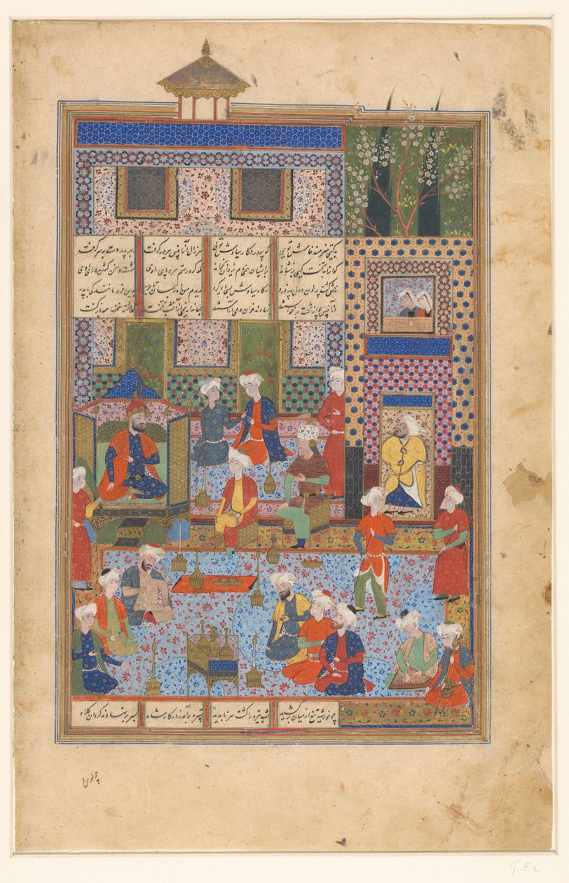 Rustam siger farvel til Shah Kai Khusrau af Husain Mirza Baiqara van Herat (manner of)