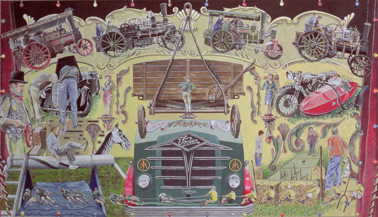 Ved Vintage Show, 1993 (gouache på kort) af Huw S. Parsons