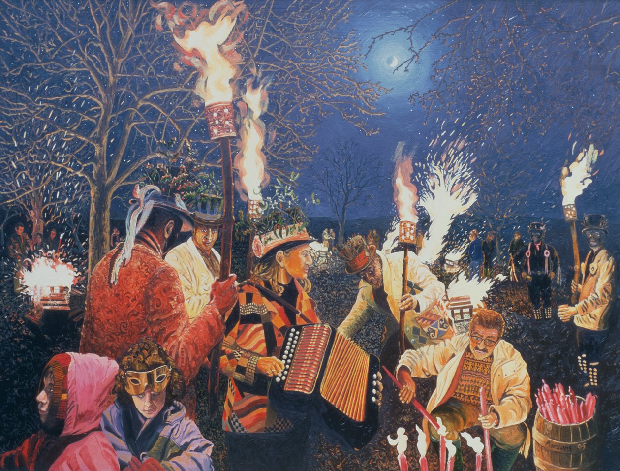 Wassailing i Herefordshire, 1995 af Huw S. Parsons