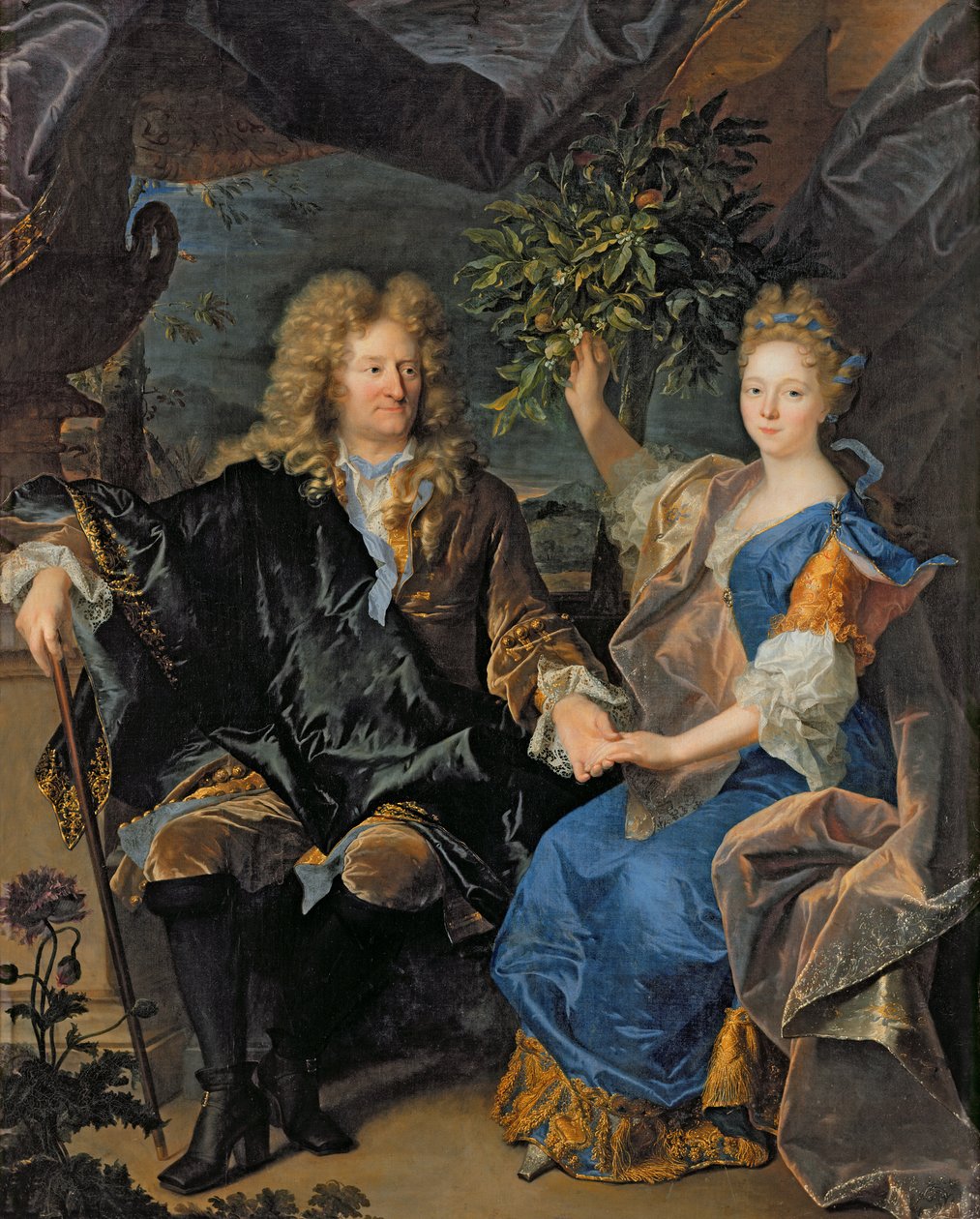 Grev Jan-Andrezj Morszstyn (1619-93) og hans datter, Isabelle Morszstyn-Czartoryski, hertuginde af Klevan, 1693 af Hyacinthe Francois Rigaud